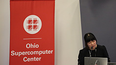 Amy He, The Ohio State University, presents her research at the Spring 2023 SUG conference
