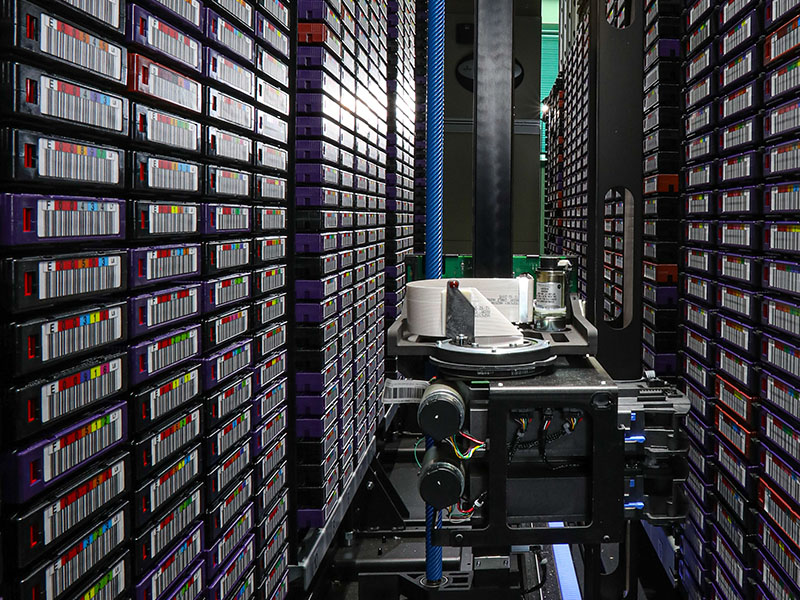 The tape library at OSC's Columbus data center.