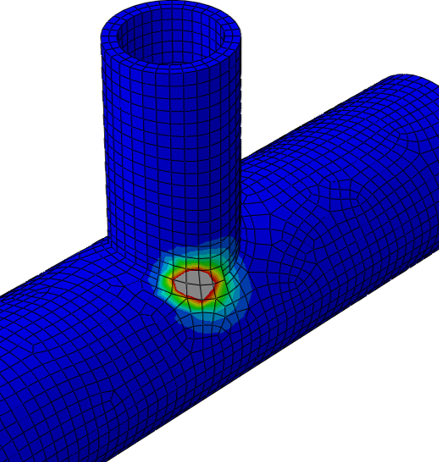 A torch temperatuture profile on pipe weld within QustomWeld.