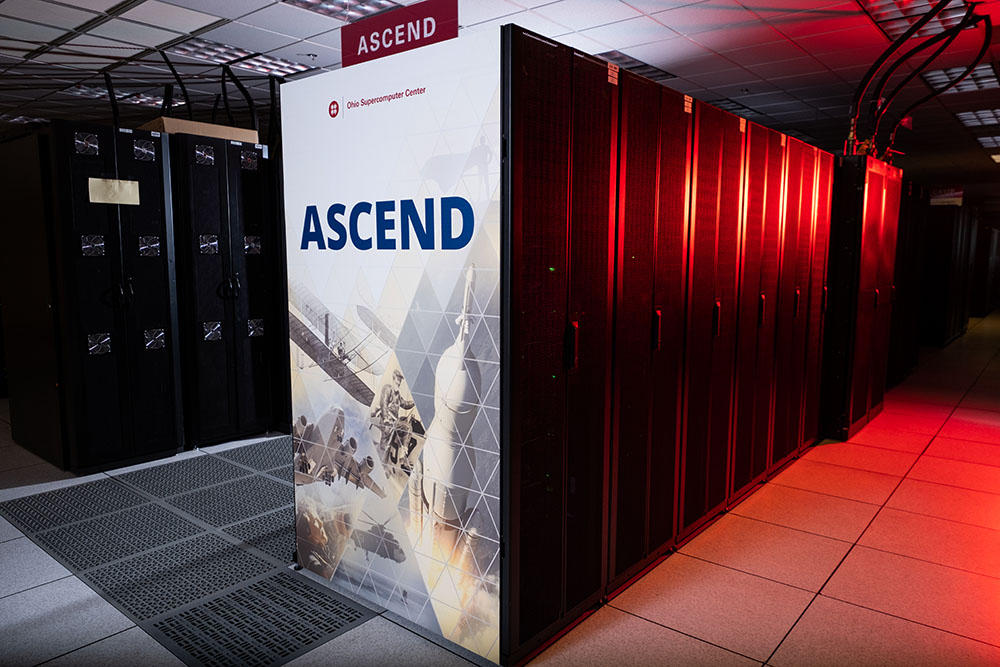 A view of the Ascend cluster
