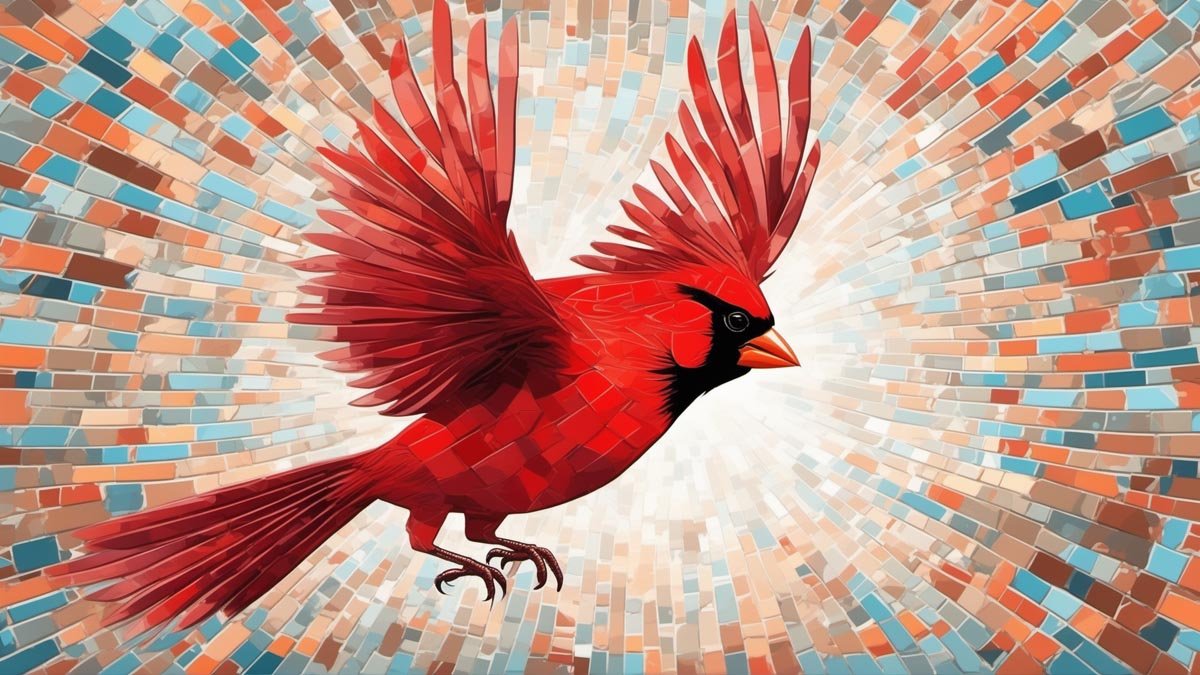 Art generated by Basil Masri Zada depicting a cardinal