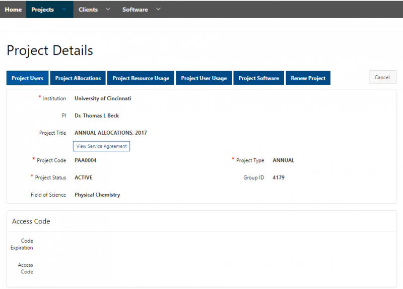 Screenshot of the Client Portal displaying the above text