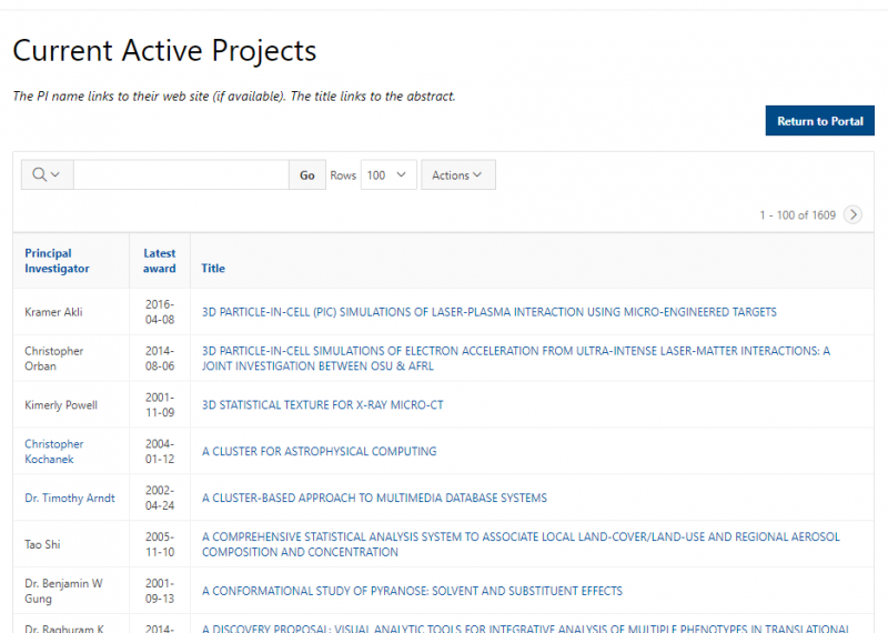 Screenshot of the Client Portal displaying the above text
