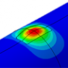 A visualization of burst pressure in a pipeline