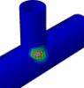 Torch temperatuture profile on pipe weld within QustomWeld.