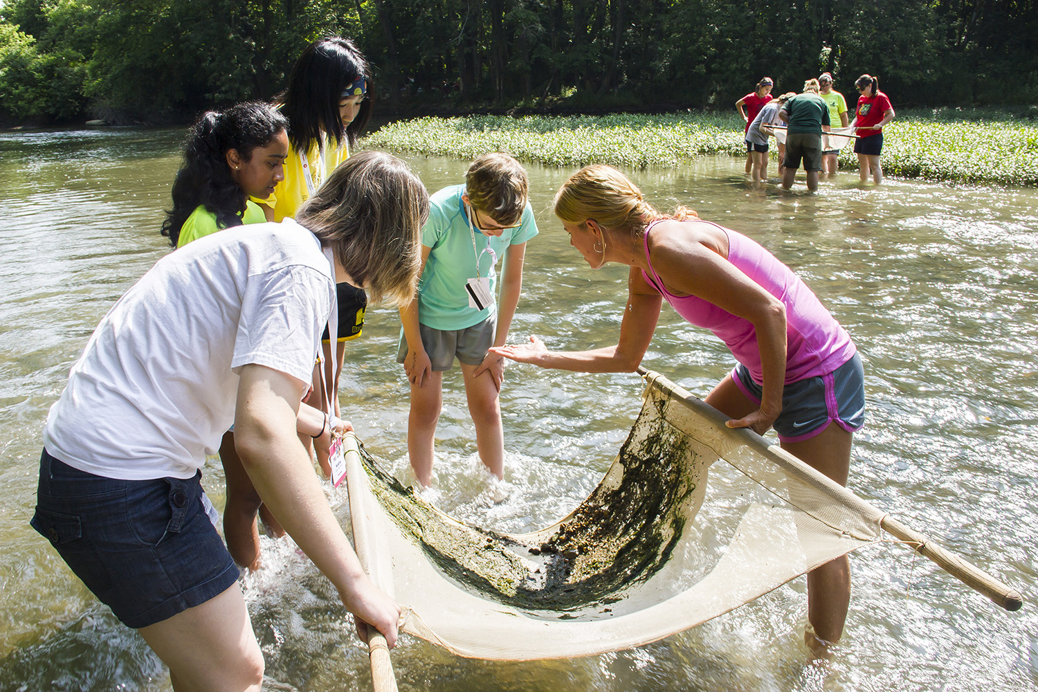 YWSI students at Big Darby Creek