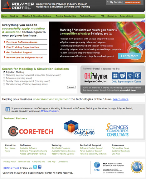 Screen Shot of Polymer Portal